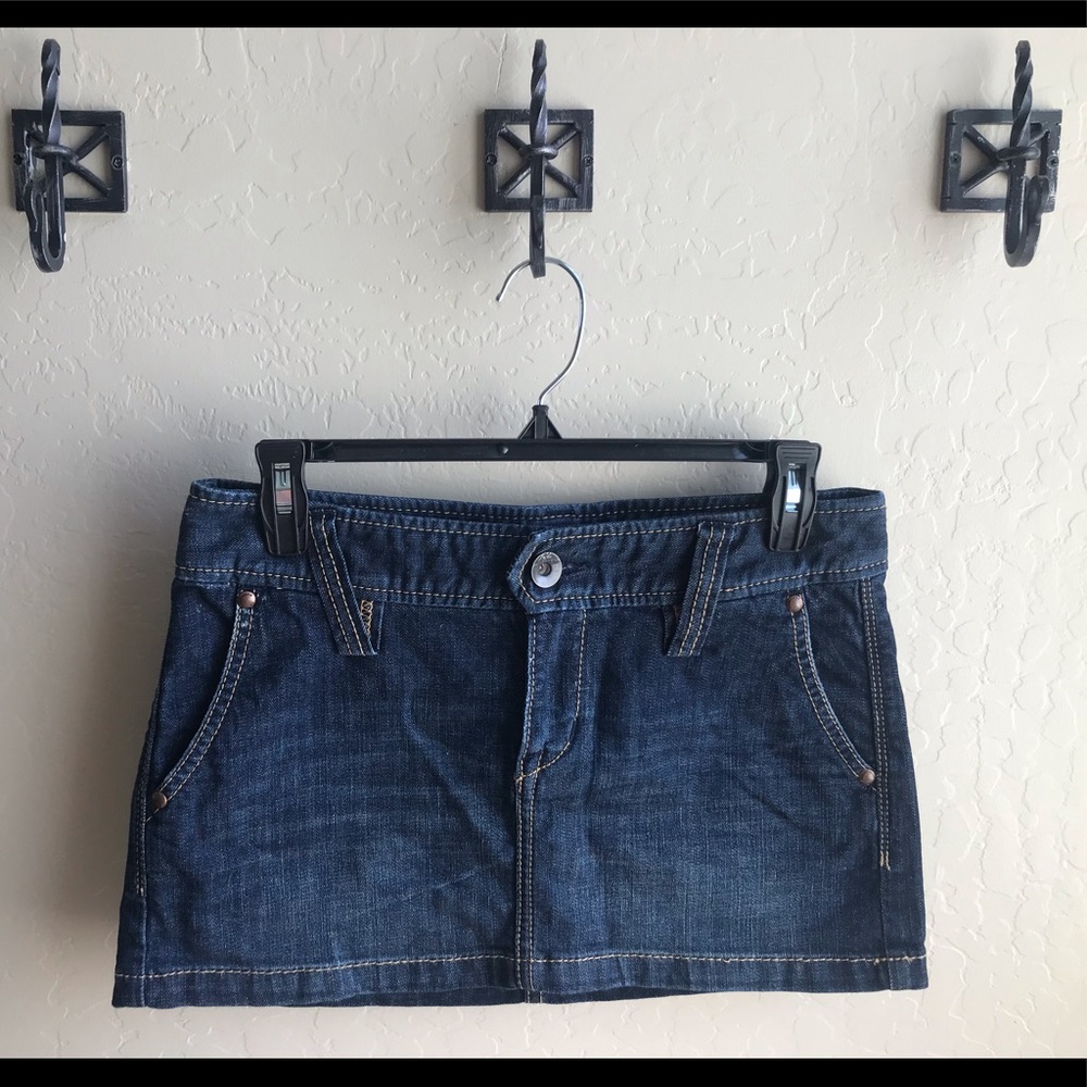 Blue jean mini skirt